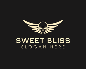 Winged Skull logo design