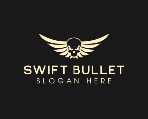 Winged Skull logo design