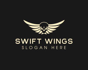 Winged Skull logo design