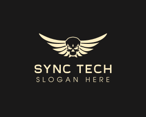 Winged Skull logo design