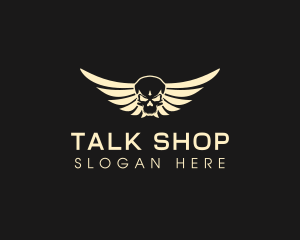 Winged Skull logo design