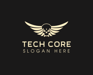 Winged Skull logo design