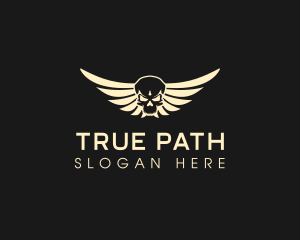 Winged Skull logo design