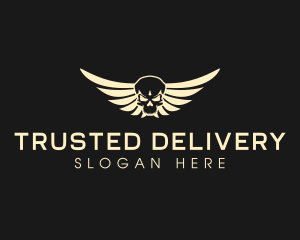 Winged Skull logo design