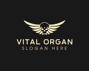 Winged Skull logo design