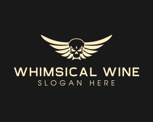 Winged Skull logo design