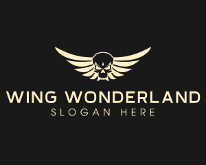 Winged Skull logo design