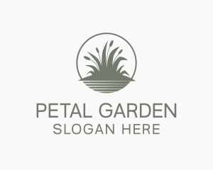 Grass Weed Round logo design