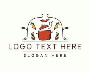 Restaurant Cooking Pot logo design
