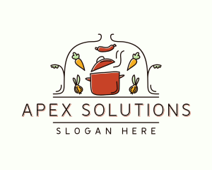 Restaurant Cooking Pot Food logo design