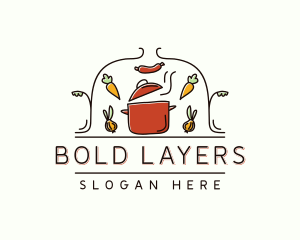 Restaurant Cooking Pot Food logo design