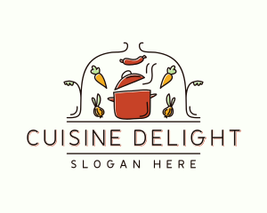 Restaurant Cooking Pot Food logo design