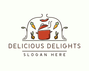 Restaurant Cooking Pot Food logo design