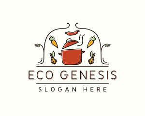 Restaurant Cooking Pot Food logo design