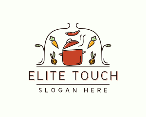 Restaurant Cooking Pot Food logo design