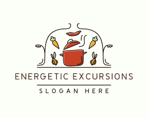 Restaurant Cooking Pot Food logo design