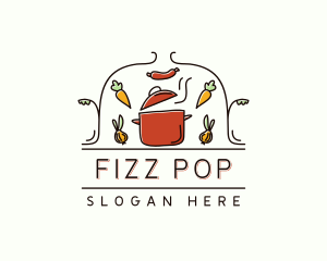 Restaurant Cooking Pot Food logo design