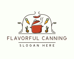 Restaurant Cooking Pot Food logo design