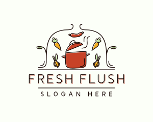 Restaurant Cooking Pot Food logo design