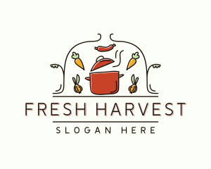 Restaurant Cooking Pot Food logo design