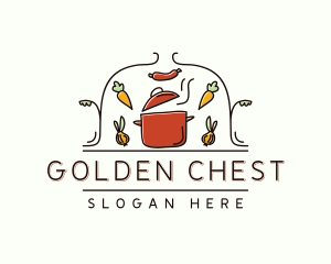 Restaurant Cooking Pot Food logo design