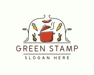 Restaurant Cooking Pot Food logo design