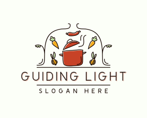 Restaurant Cooking Pot Food logo design