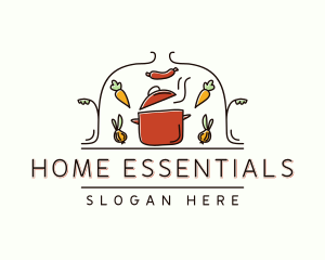 Restaurant Cooking Pot Food logo design