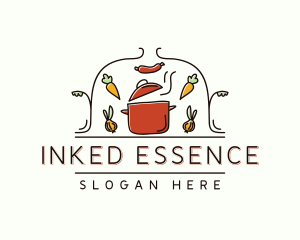 Restaurant Cooking Pot Food logo design