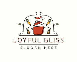 Restaurant Cooking Pot Food logo design