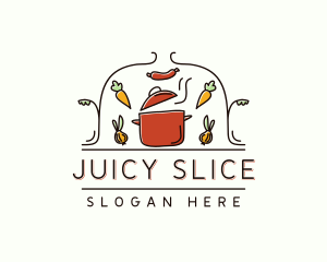 Restaurant Cooking Pot Food logo design