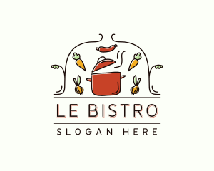 Restaurant Cooking Pot Food logo design