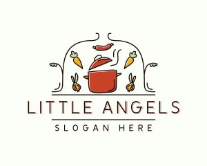 Restaurant Cooking Pot Food logo design