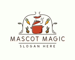 Restaurant Cooking Pot Food logo design