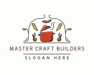 Restaurant Cooking Pot Food logo design