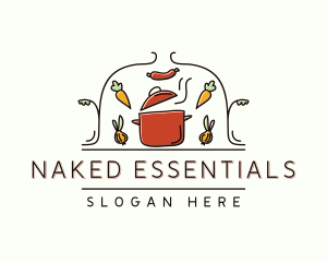 Restaurant Cooking Pot Food logo design