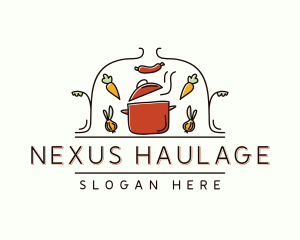 Restaurant Cooking Pot Food logo design