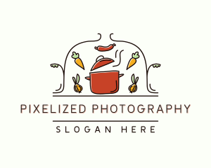 Restaurant Cooking Pot Food logo design