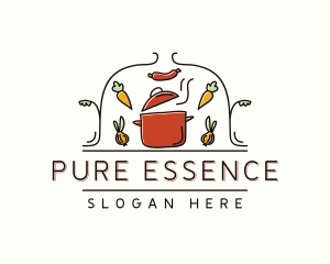 Restaurant Cooking Pot Food logo design