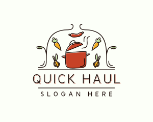 Restaurant Cooking Pot Food logo design