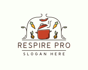 Restaurant Cooking Pot Food logo design