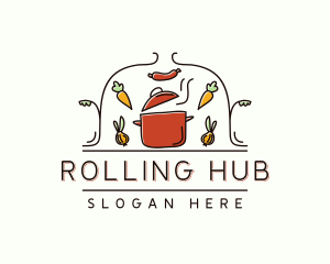 Restaurant Cooking Pot Food logo design