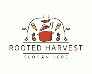 Restaurant Cooking Pot Food logo design