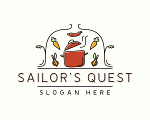 Restaurant Cooking Pot Food logo design