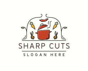 Restaurant Cooking Pot Food logo design