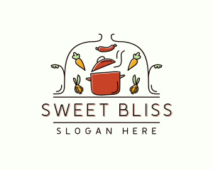 Restaurant Cooking Pot Food logo design