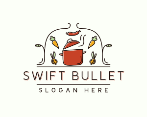 Restaurant Cooking Pot Food logo design