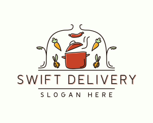 Restaurant Cooking Pot Food logo design