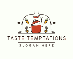 Restaurant Cooking Pot Food logo design