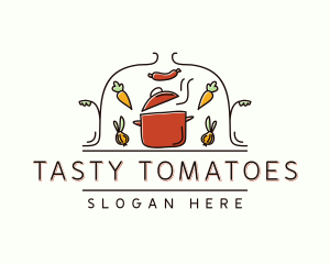 Restaurant Cooking Pot Food logo design